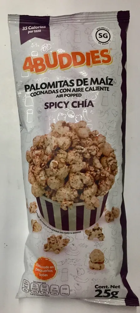 Palomitas de maíz spicy chía 4 Buddies