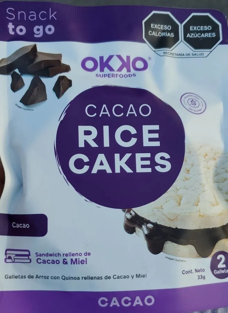 Cocoa rice cakes