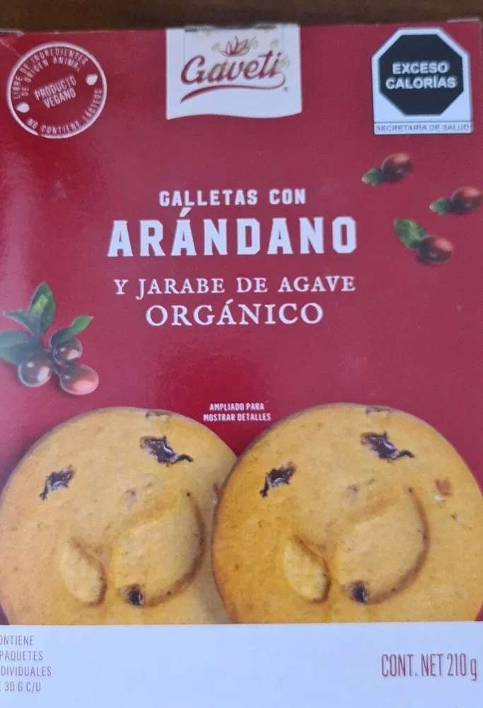 Galletas con arándano y jarabe de agave orgánico