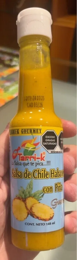 Salsa de chile habanero con piña