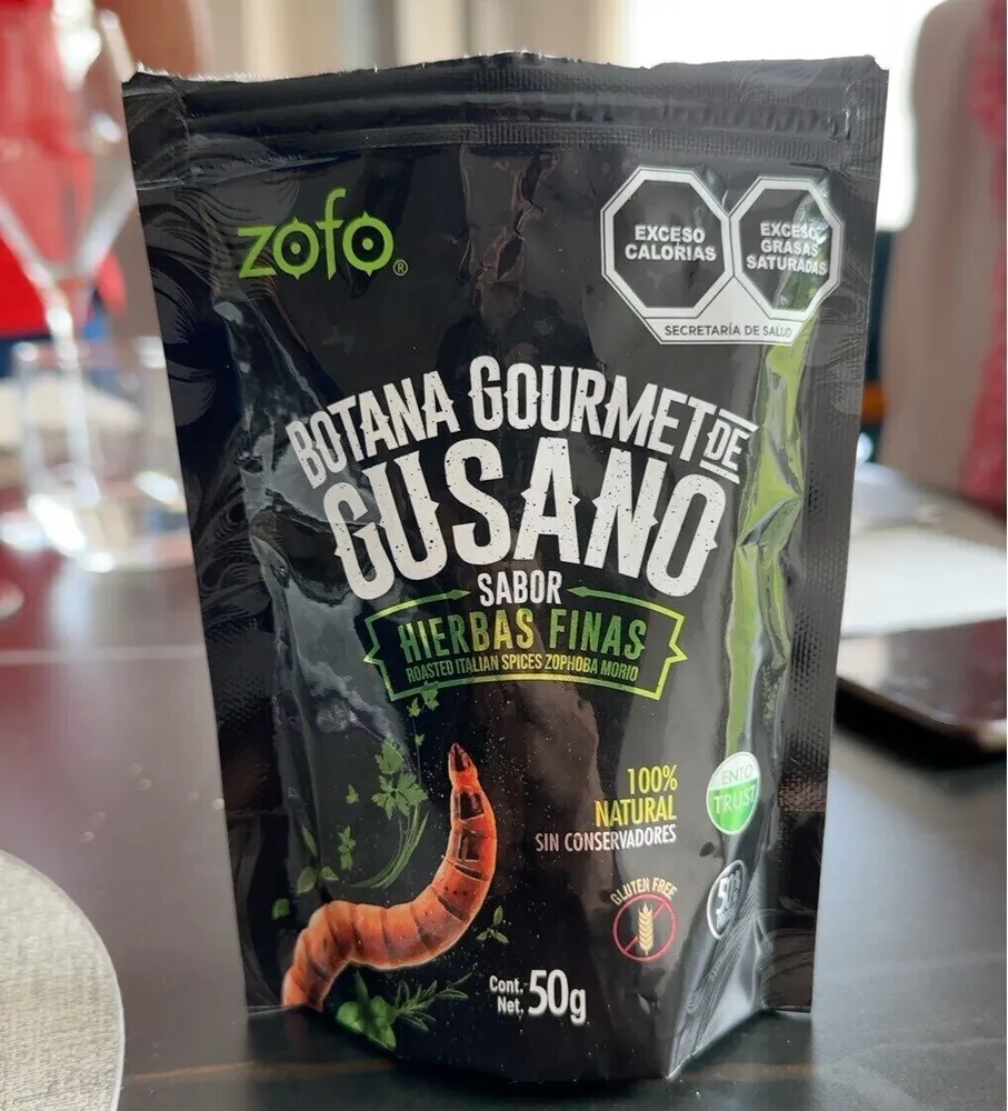 Botana gourmet de gusano