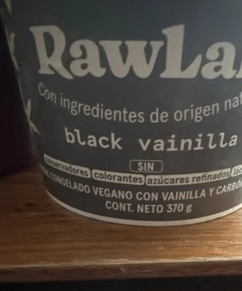 Helado vainilla negra