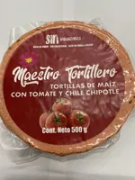 Tortilla de Maíz con Tomate y Chile Chipotle