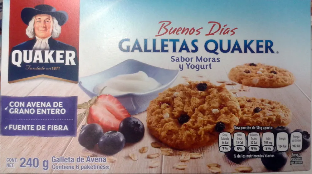 Galletas Quaker sabor moras y yogurt