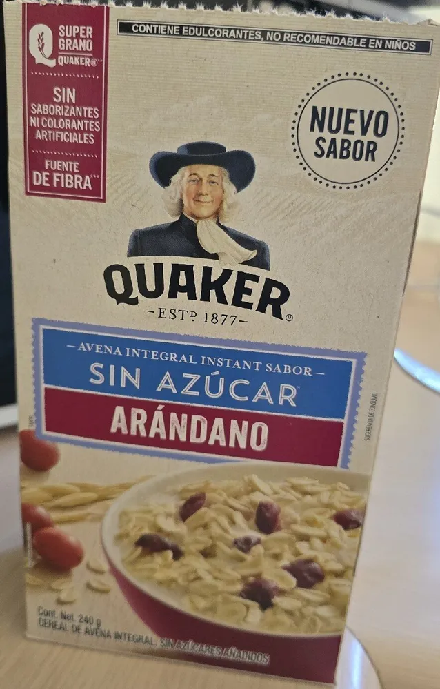 Avena Integral Instant Sabor Arandano