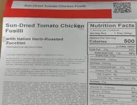 Sun dried tomato chicken fusilli