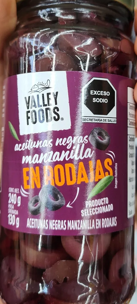 Aceitunas negras en rodajas