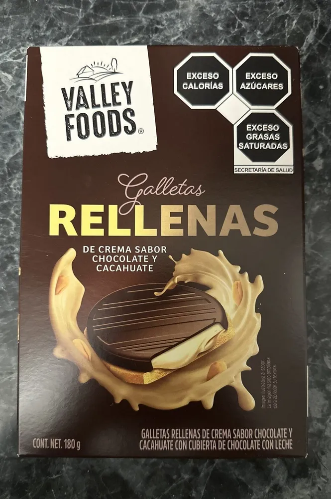 Galletas Rellenas De Crema Sabor Chocolate Y Cacahuate