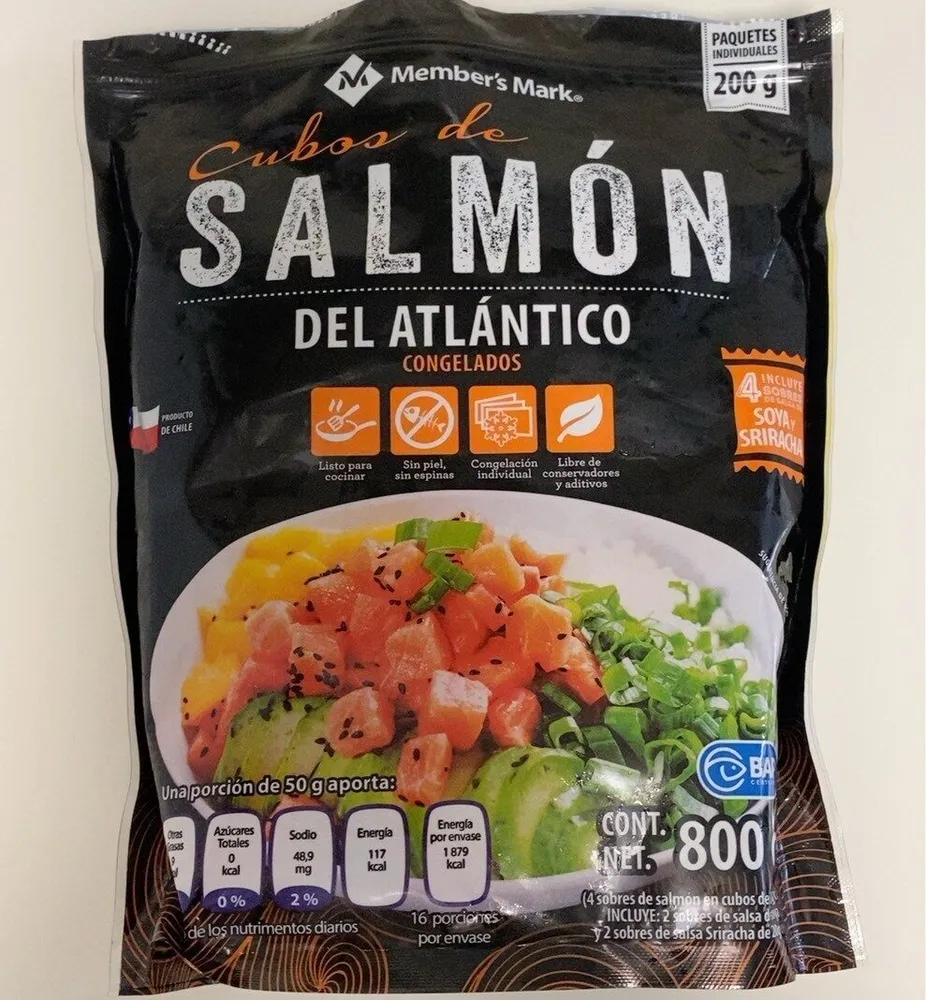 salmon cubes