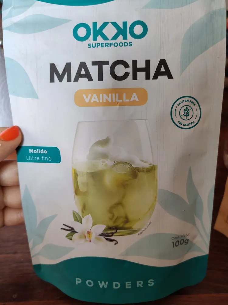 Matcha vainilla polvo de preparación