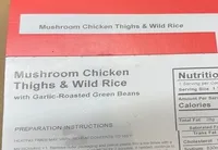 Mushroom chicken tighs & wild rice