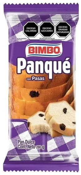 Panqué con Pasas Pan dulce
