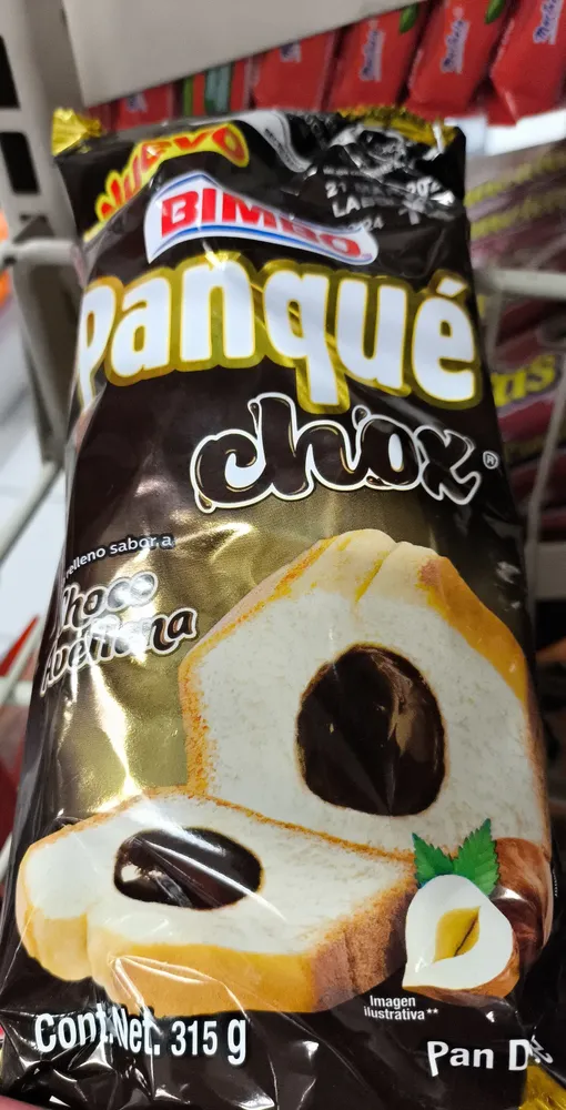 Panqué Chox Con Relleno Sabor A Choco Avellana