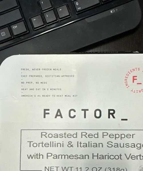Roasted Red Pepper Tortellini & Italian sausage