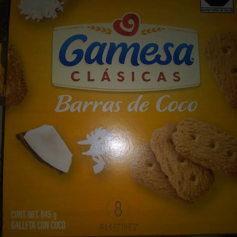 Galletas Gamesa Barras de coco clásicas