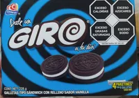 Galletas tipo sándwich con relleno sabor vainilla