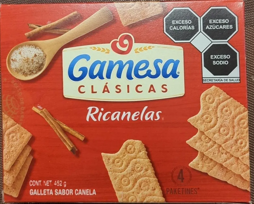 Galletas Gamesa Ricanelas clásicas sabor canela