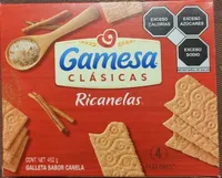 Galletas Gamesa Ricanelas clásicas sabor canela
