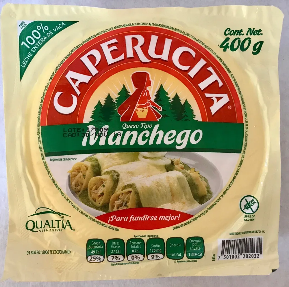 Caperucita queso tipo Manchego
