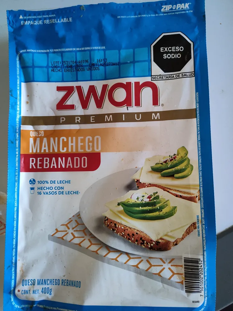 Queso Manchego rebanado premium