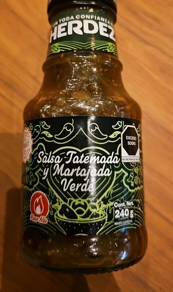 Salsa tatemada y martajada verde