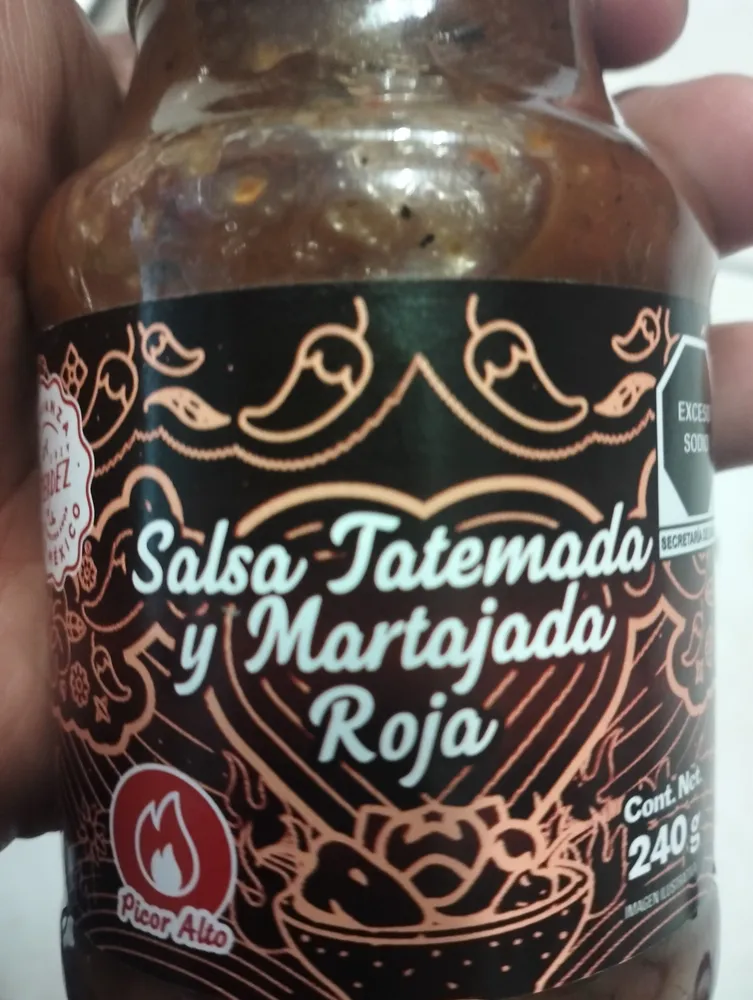 Salsa tatemada y martajada roja