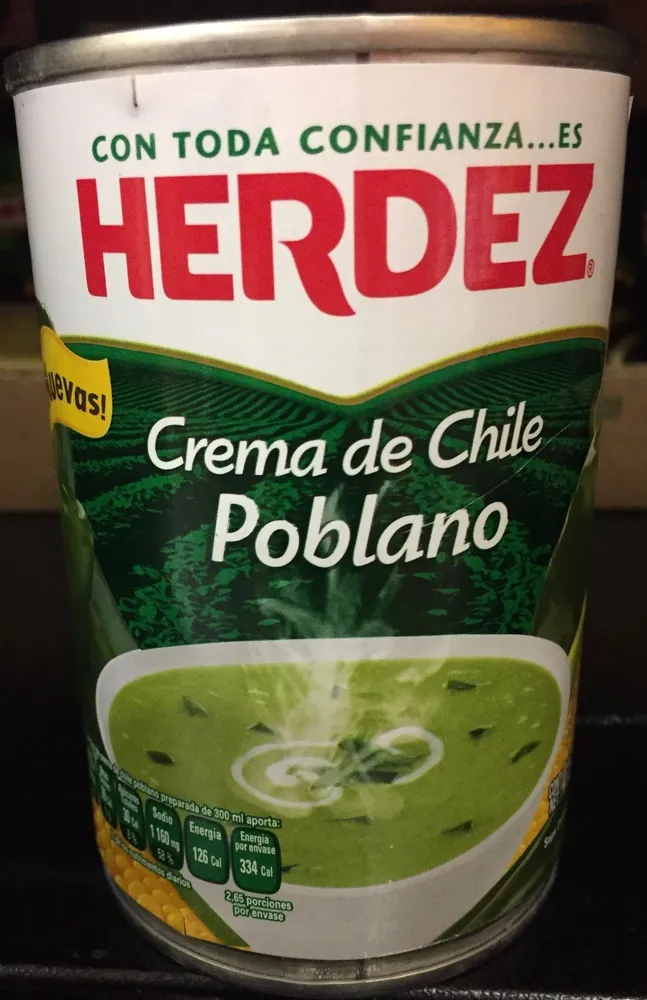 CREMA DE CHILE POBLANO