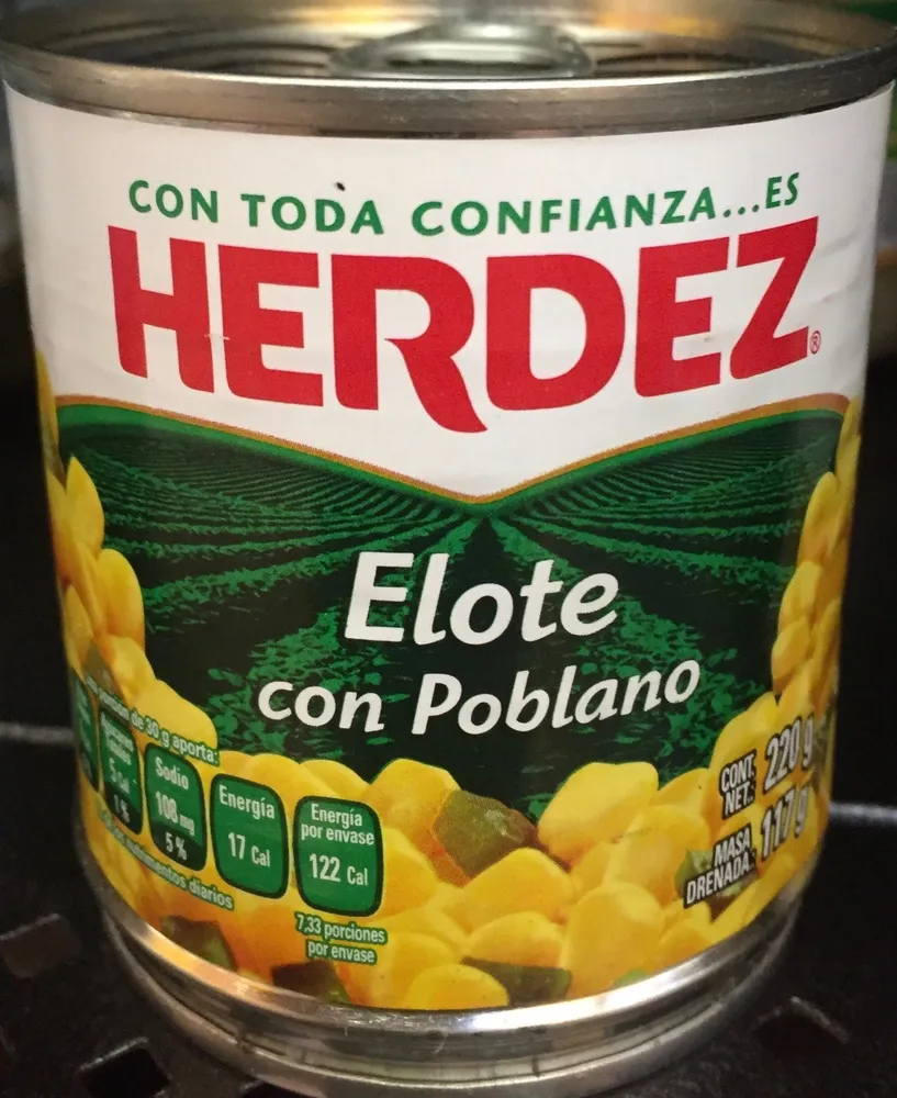 Elote con poblano Herdez