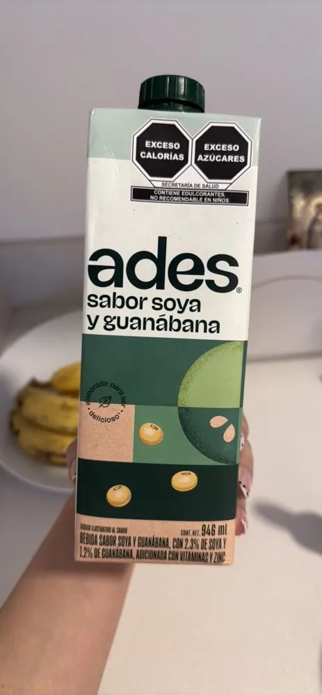 bebida sabor soya y guanábana