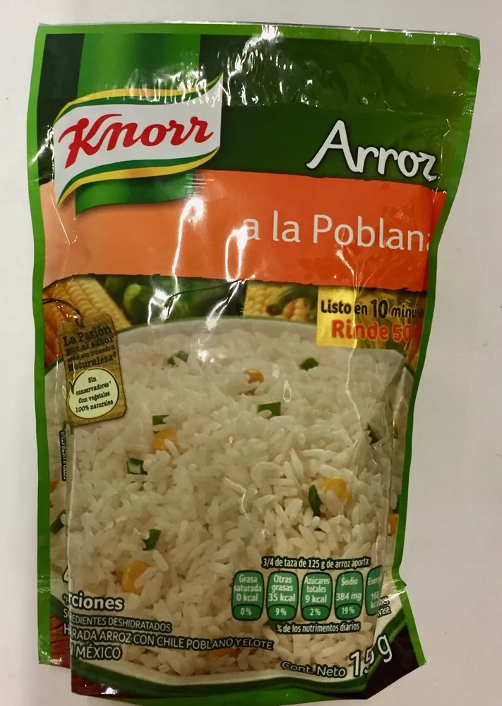 Arroz a la poblana Knorr