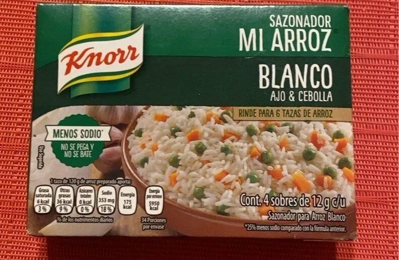Sazonador Mi Arroz Blanco. Ajo & cebolla