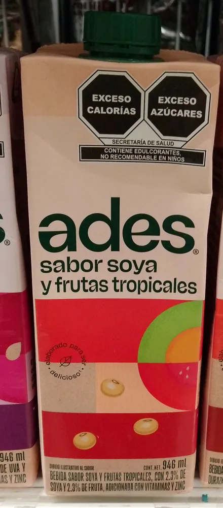 jugo ades soya frutas tropicales