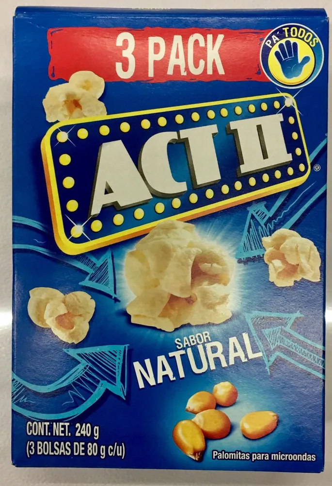 Act II 3 pack sabor natural