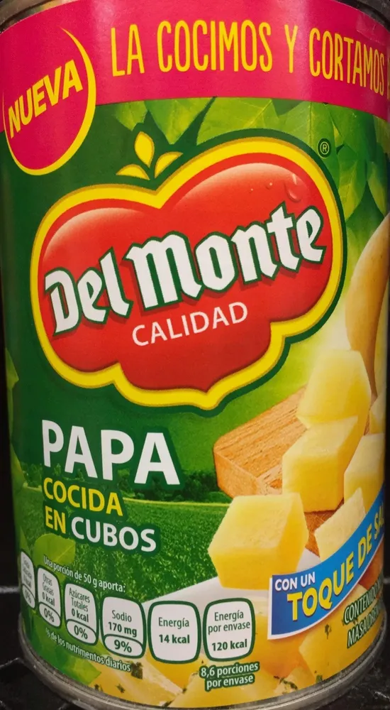 Papa cocida en cubos Del Monte