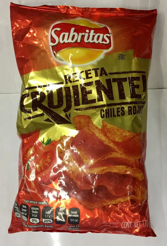 Sabritas Chiles Rojo Receta crujiente