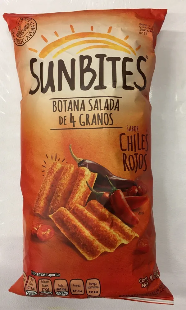 Sunbites sabor Chiles Rojos