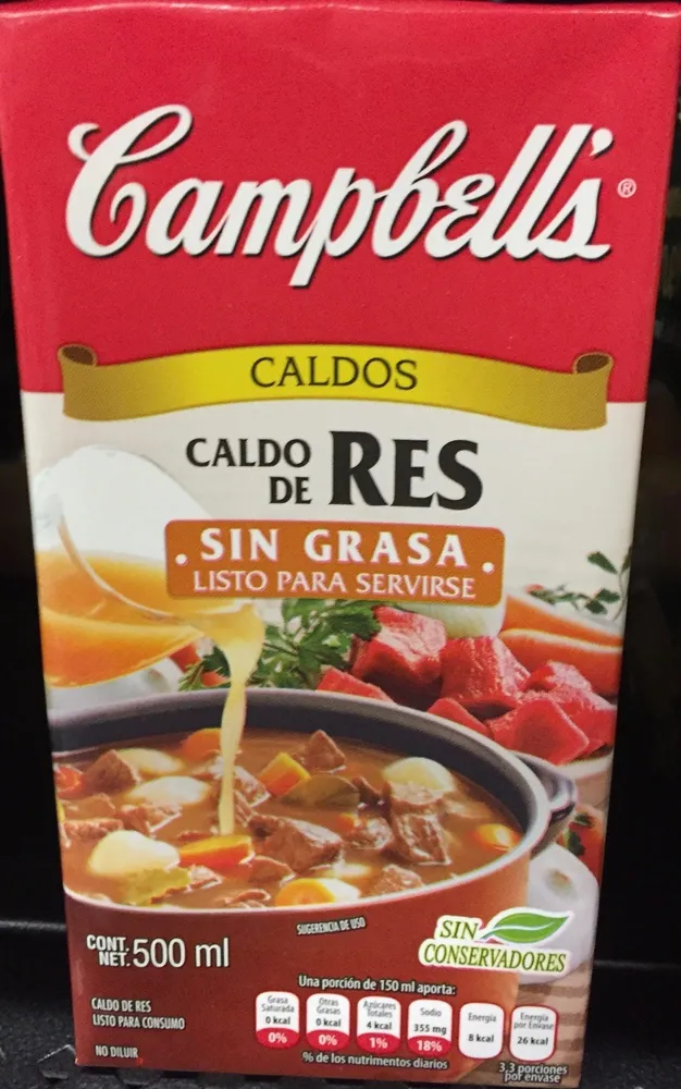 CALDO DE RES SIN GRASA