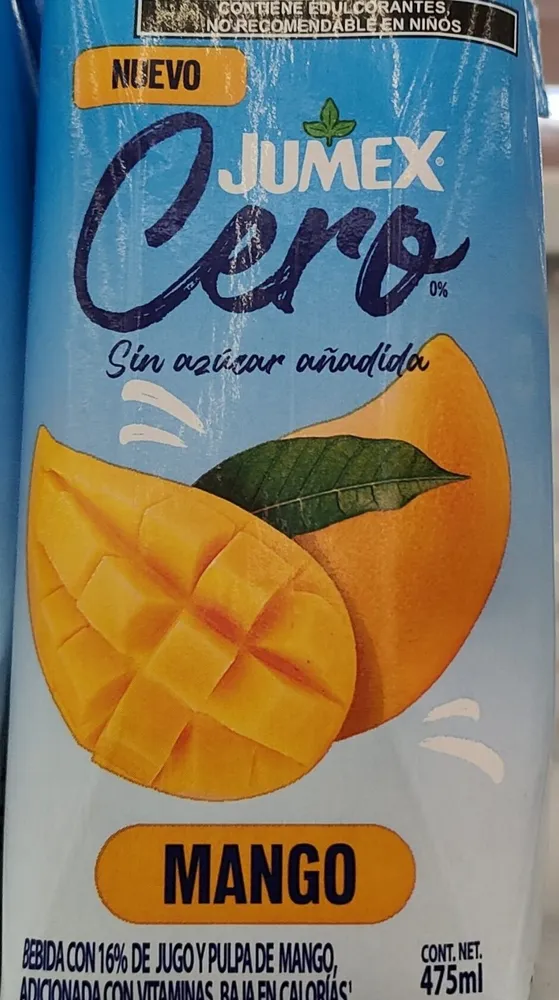 Bebida sabor mango baja en calorías