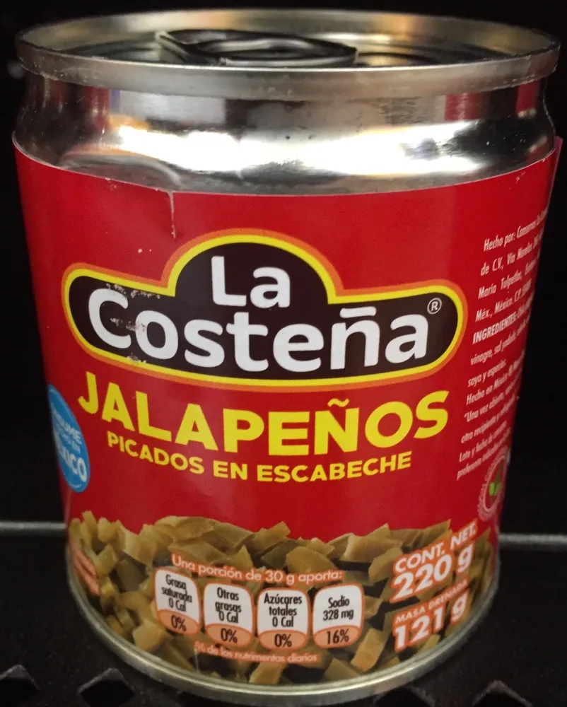 Jalapeños en escabeche La Costeña