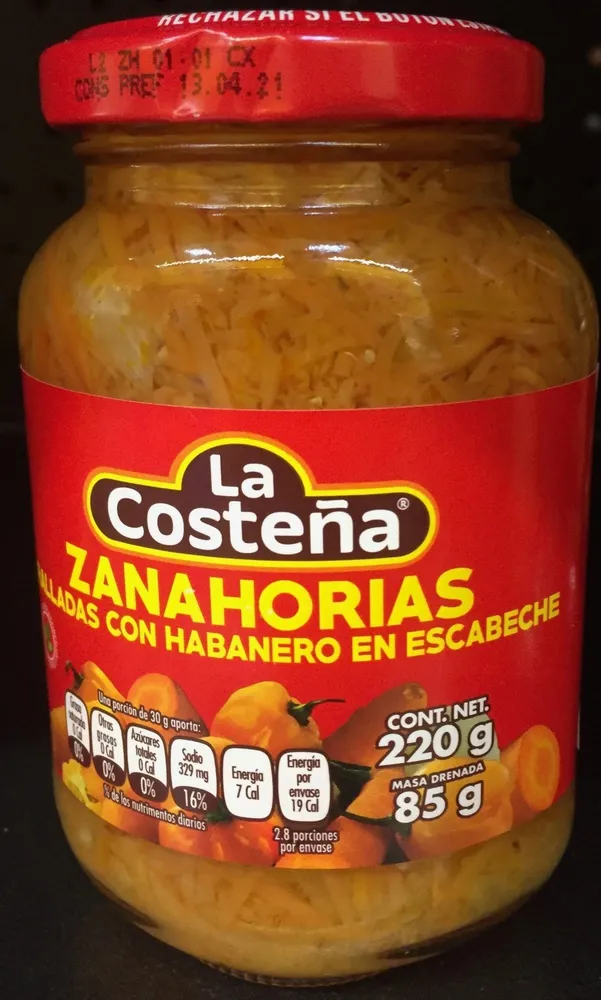 Zanahorias Ralladas con habanero en escabeche
