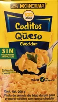 Coditos con queso cheddar