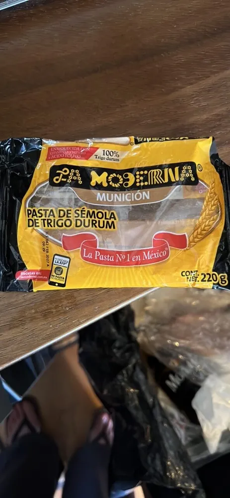 Munición de pasta de sémola de trigo durum
