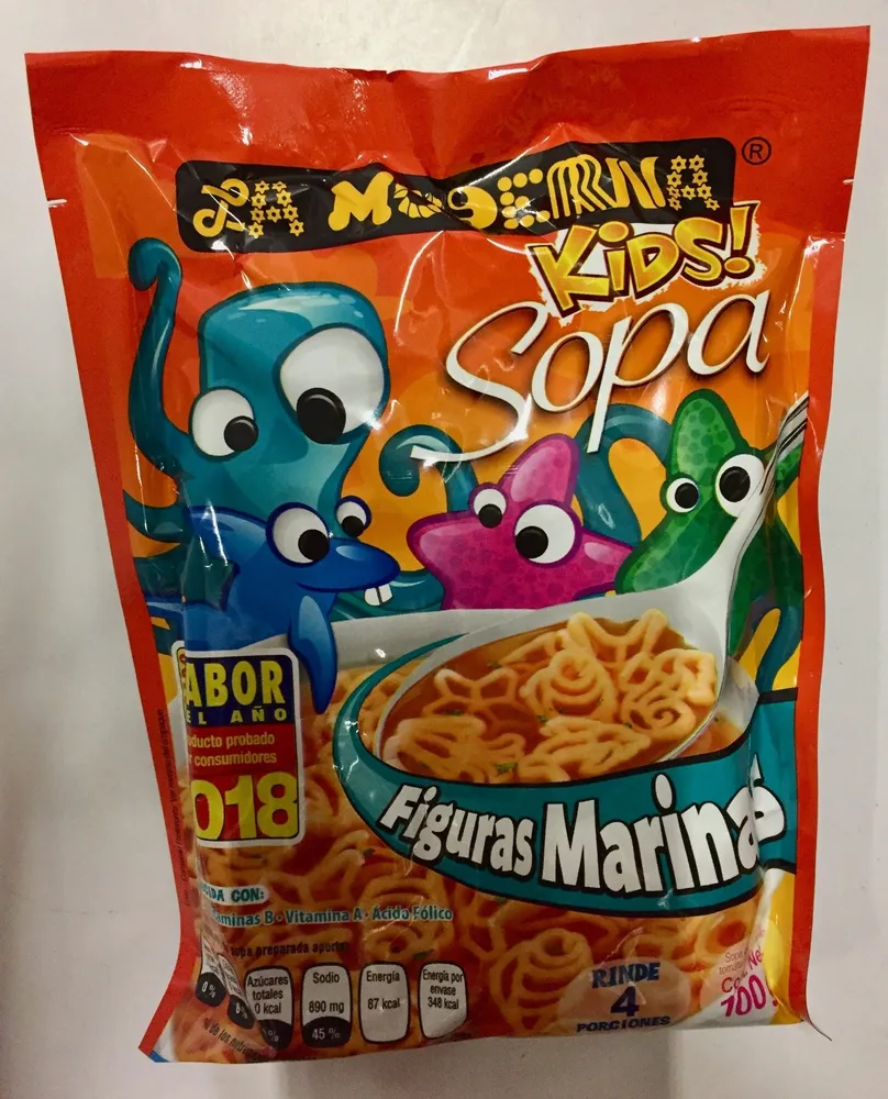 Sopa Kids figuras marinas