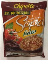 Sopa de fideo chipotle