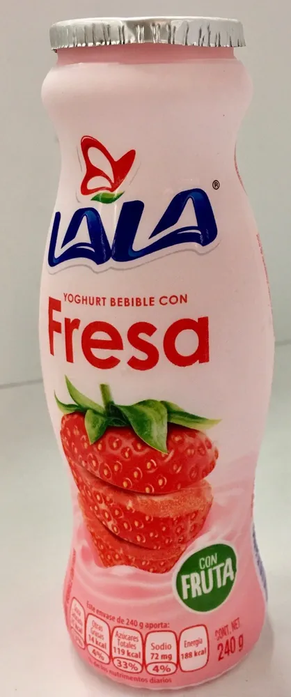 Lala Yoghurt bebible con fresa