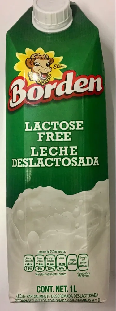 Leche deslactosada Borden