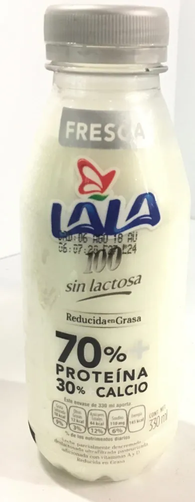 Leche Lala 100 sin lactosa reducida en grasas