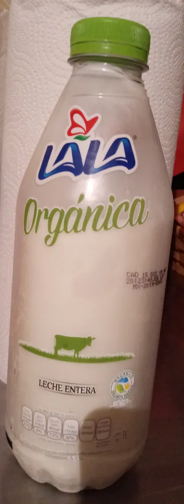 Leche entera orgánica