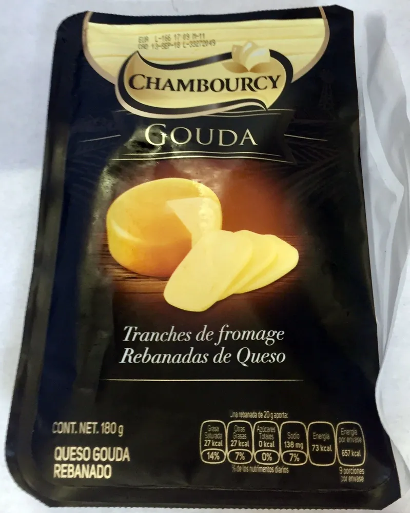 Gouda rebanadas de queso