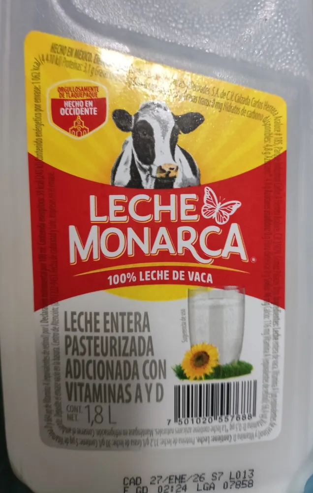 Leche Entera Pasteurizada